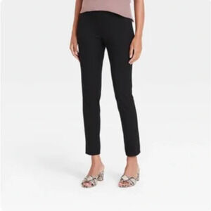 Women's High-Rise Skinny Ankle Pants - a New Day™ Black Size 14 Side Zip New